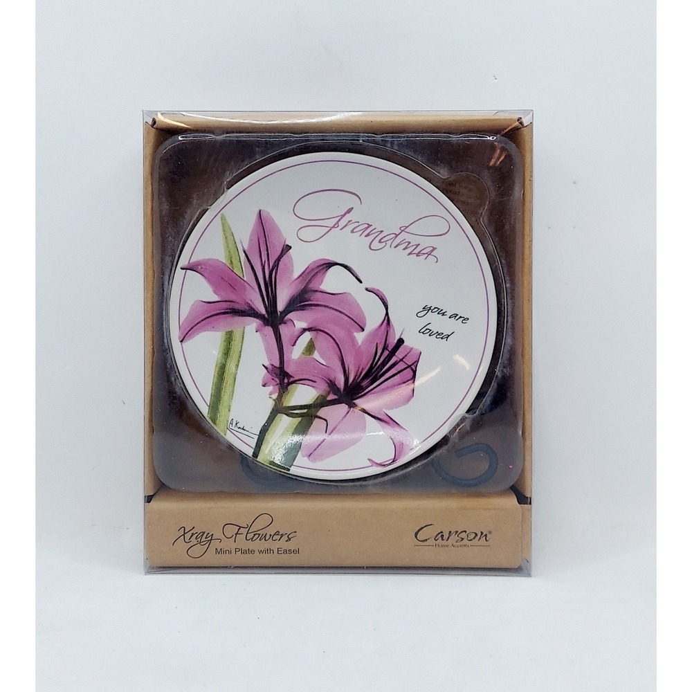 Carson Xray Flowers Grandma Mini Plate w/ Easel